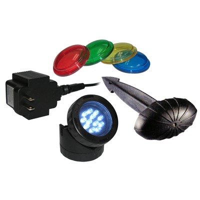 LED Single Light, Photo Cell, Stake, Colored Lenses