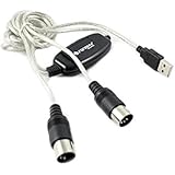 SANOXY USB MIDI Cable Converter PC to Music Keyboard Window Win Vista XP, Mac OS