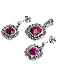 Sterling Silver Sets With Marcasite