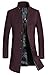 APTRO Men's Wool French Front Slim Fit Long Business Coat