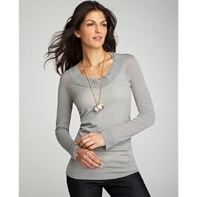 Buy Ann Taylor Ladies Gravel Wool Sheer Pullover Sweater by Ann Taylor