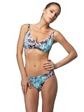 SHIRRED OVER-SHOULDER BIKINI TOP