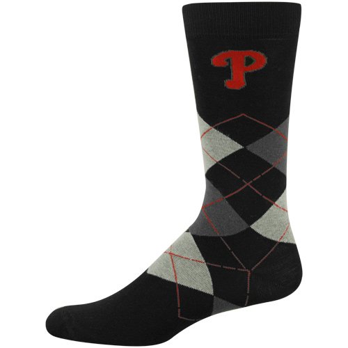 MLB Philadelphia Phillies Black Argyle Large Dress Socks at Amazon.com