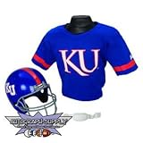 Kansas Jayhawks NCAA Football Helmet and Jersey Set