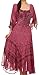 Sakkas Bexley Scoop Neck Bell Sleeve Bohemian Gypsy Embroidered Corset Dress