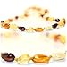The Art of Cure Baltic Amber Teething Necklace - FTIR Lab Tested Authentic Amber (Multi Color Beans)