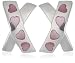 Silver Mother of Pearl Heart Kiss Earrings