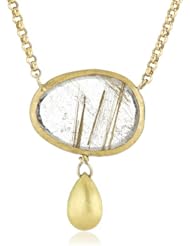 Nava Zahavi Rutilated Quartz and High Karat Gold Necklace