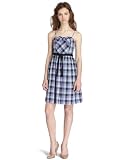 Kensie Girl Junior's Tri Color Plaid Dress,Black Multi,Medium