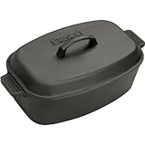 Bayou Classic 7417 12-Quart Cast-Iron Oval Roaster with Domed Lid
