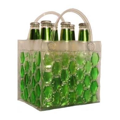 Chill It Bags Beer Cooler Bag Green--6 pack