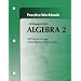Algebra 2: Practice Workbook McDougal Littell