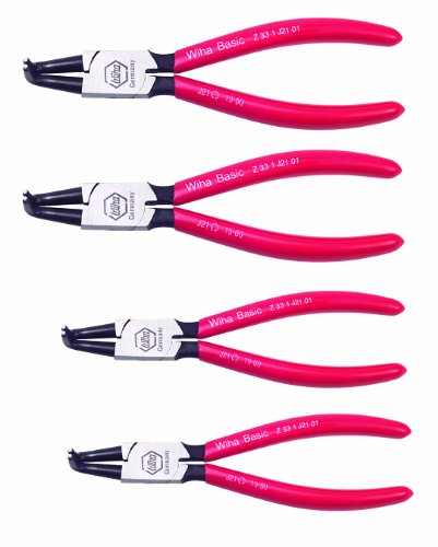 Wiha 32627 Pliers, 90 Degree Angle Internal Ring, 4 Piece Set
