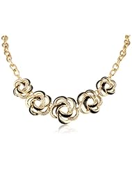 Anne Klein "In Full Bloom" Gold-Tone Floral Frontal Necklace, 19"