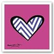 Zig Zag Love by Romero Britto 7.5"x7.5" Art Print Poster