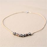 Urban Boundaries Wood & Metal Art on a String 5 Necklace (18, Metal Closure)