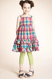 2 Piece Autograph Cotton Rich Checked Dress Leggings Outfit