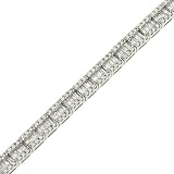 3 Row Baguette & Round Diamond Tennis Bracelet 3.33ct