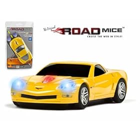 Chevy Corvette C6 Z06 Wireless Optical Computer Mouse (Yellow) by Collectable Diecast