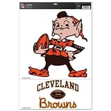 CLEVELAND BROWNS ELFIE MASCOT OFFICIAL REUSABLE ULTRA DECAL SET (2)