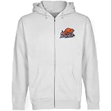 Bucknell Bison White Logo Applique Midweight Full Zip Hoody