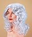 Perruque star de cinéma Dolly cheveux longs blancs et bouclés