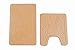 Bednlinens 2 Piece Set Beige Non-slip Memory Foam Bath Mat