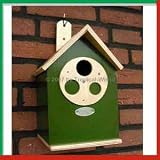 Multi-Nistkasten fuer 3 Vogelarten gruen