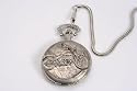Taschenuhr Silber mit 3D Motorrad Relief