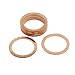 X AUTOHAUX 10 Pcs 22mm Inner Diameter Copper Washers Flat Sealing Gasket O-Shape Rings