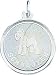 schnauzer41 - Sterling Silver Schnauzer Disc Charm