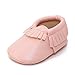 Voberry Baby Girls Soft Soled Tassel Bowknots Crib Shoes Moccasins (12~18 Month, Pink)