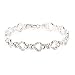 Diamond Mystique ® Platinum Over Sterling Silver Diamond Accent Heart Link Bracelet