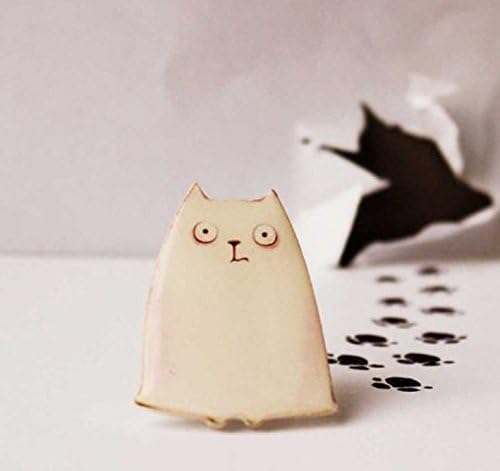 White Cat pin gift idea for cat lovers pet lovers Animal pin