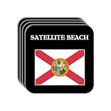 US State Flag - SATELLITE BEACH, Florida (FL) Set of 4 Mini-Mousepad Coasters