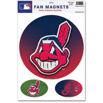 CLEVELAND INDIANS OFFICIAL LOGO CAR MAGNET SET