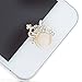 GBSELL 3D Crystal Bling Floral Crown Diamond Home Button Sticker For iPhone iPad (B)
