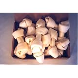 12 pcs of 7-8 White Rawhide Knotted Bones