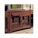 Lincoln Park TV Stand with Lift Rack in Rich Oak