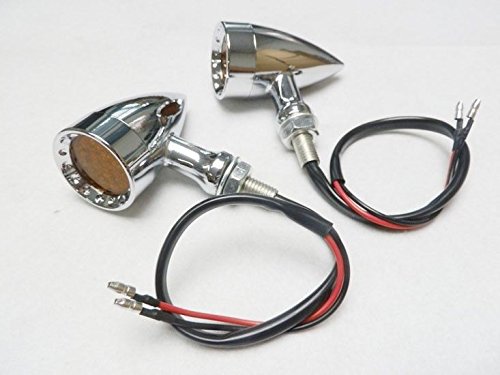 Chrome Amber 20 LED Billet Turn Signal Stop Brake Light T for Harley Dyna Bobber Honda Yamaha Suzuki Kawasaki