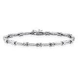 10K White Gold 1/2 (.5) ct JK Diamond Tennis Bracelet