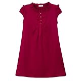 Girls' Cherokee  Short-Sleeve Sateen Dress - Rendezvous Red