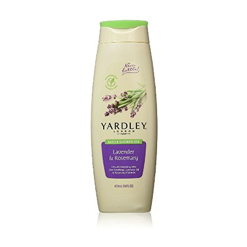 Yardley London Bath & Shower Gel, Skin Soothing, Lavender & Rosemary 16 Fl Oz (473 Ml)