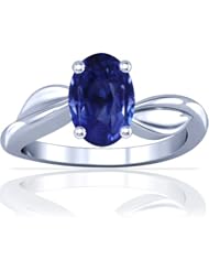 Platinum Oval Cut Blue Sapphire Solitaire Ring (GIA Certificate)