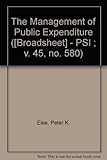 The management of public expenditure