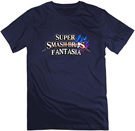 Custom Large Short-sleeve Navy Super Smash Bros Printed Men 100% Cotton Short Sleeves