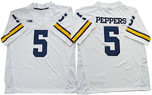 Mens Jabrill Peppers No.5 2016-2017 College Football Limited Jersey White M