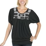 Juniors' Xhilaration Short-Sleeve Banded Bottom Top - Ebony