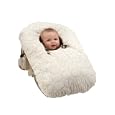 Nojo Double Zipper Baby Cover-Up - Ivory Velboa with Bear Pull