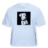 White Boxer Uncropped Ears - Light Blue Infant Lap-Shoulder Tee (24M)